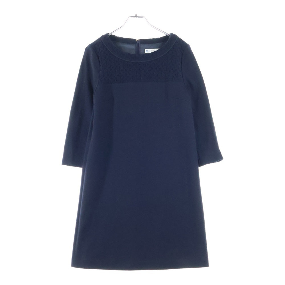 KUMIKYOKU(クミキョク) レース エンブロイダリー フォーマル ワンピース ドレス レディース ネイビー