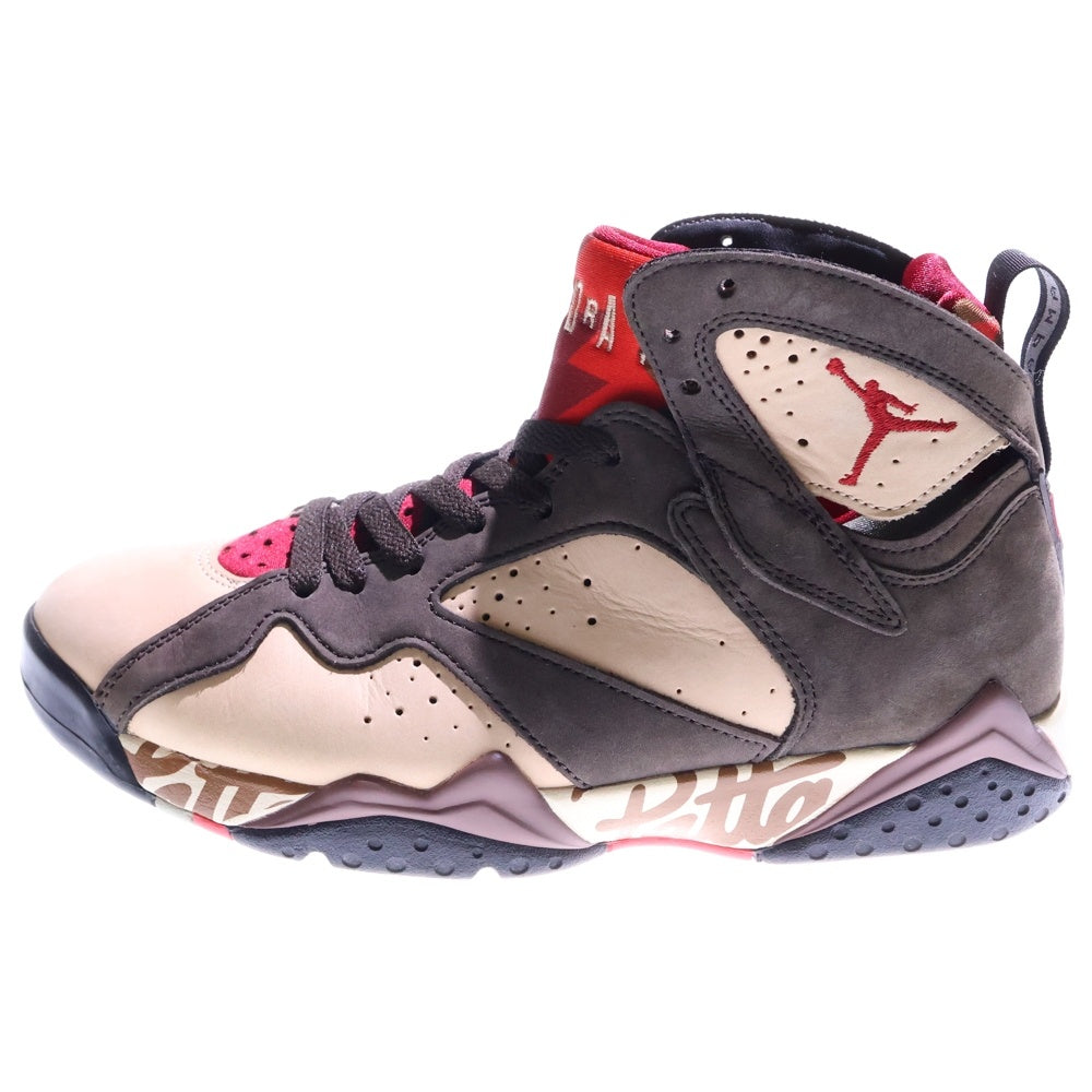 NIKE(ナイキ) ×PATTA AIR JORDAN 7 OG BROWN パタ エアジョーダン7 ハイカットスニーカー ブラウン US8/26cm AT3375-200