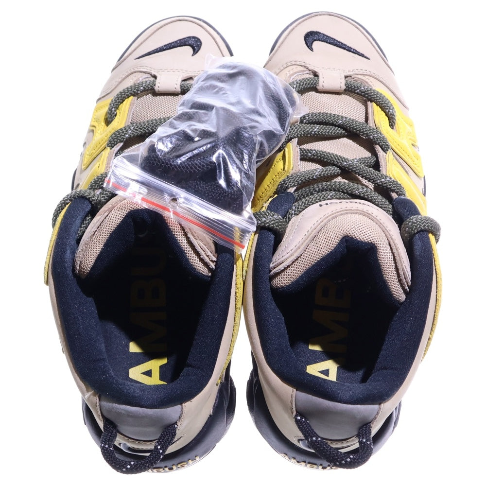 NIKE(ナイキ) ×AMBUSH AIR MORE UPTEMPO LOW VIVID SULFUR AND LIMESTONE アンブッシュ エアモア アップテンポ ローカットスニーカー US8/26cm FB1299-200