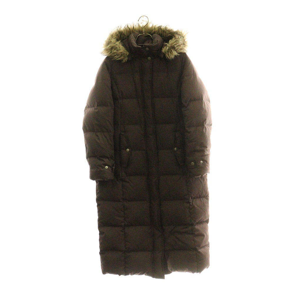 Eddie Bauer(エディバウワー) ファーフーデッド ダウンロングコート ジャケット レディース パープル 23312097