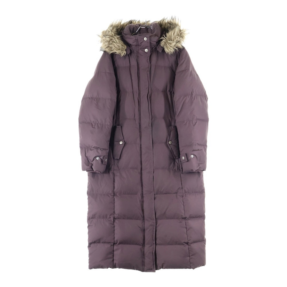 Eddie Bauer(エディバウワー) ファーフーデッド ダウンロングコート ジャケット レディース パープル 23312097