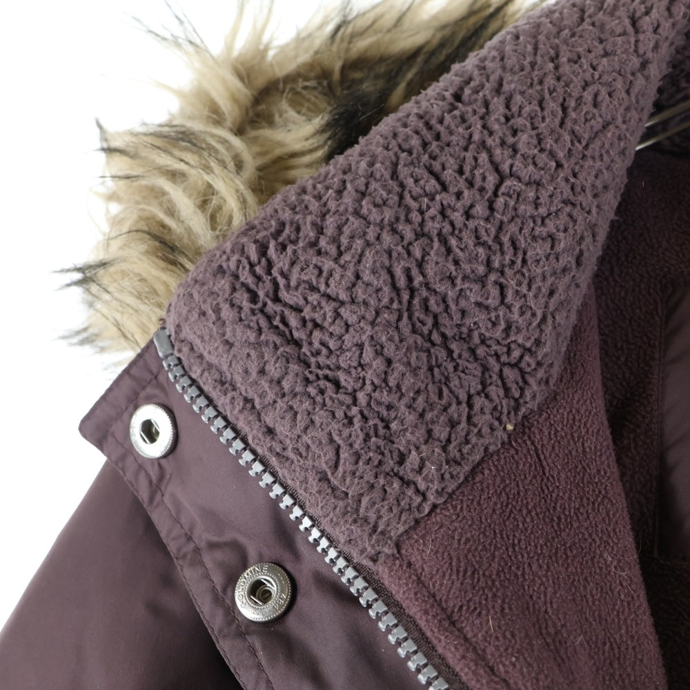 Eddie Bauer(エディバウワー) ファーフーデッド ダウンロングコート ジャケット レディース パープル 23312097