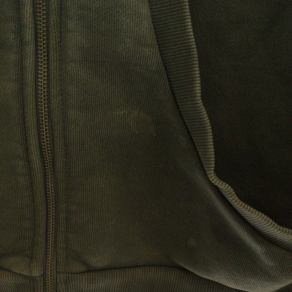 entire studios(エンタイア スタジオ) FULL ZIP ダブルポケット ジップアップ フーデッド スウェット パーカー グレー ES2106