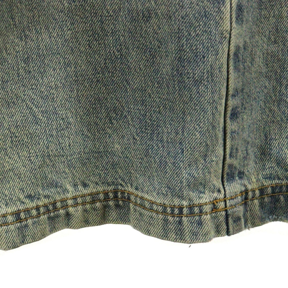 entire studios(エンタイア スタジオ) 24SS HEAVY DENIM CARGO ヘビー マルチポケット ジップアップ デニム カーゴパンツ インディゴ ES2430SW