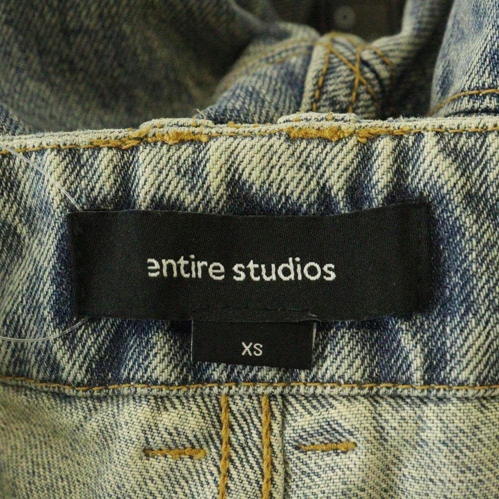 entire studios(エンタイア スタジオ) 24SS HEAVY DENIM CARGO ヘビー マルチポケット ジップアップ デニム カーゴパンツ インディゴ ES2430SW