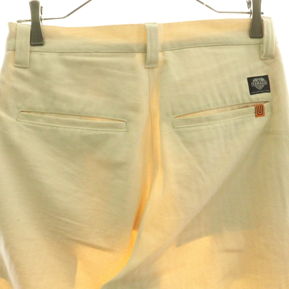 UNIVERSAL OVERALL(ユニバーサルオーバーオール) ×TATTOO STUDIO YAMADA タトゥースタジオヤマダ HBT ノータック コットン ワークパンツ アイボリー U2421600TS
