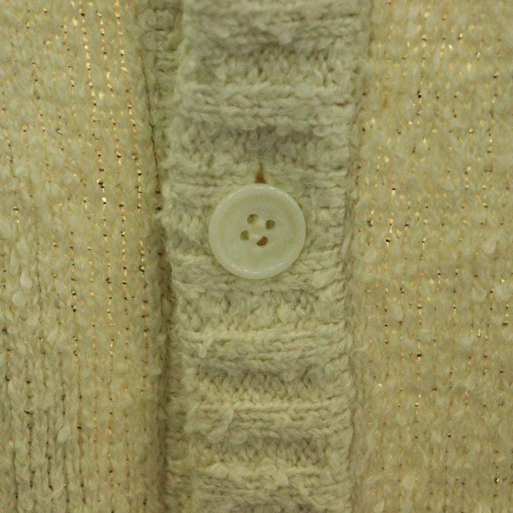 NO BRAND(ノーブランド) TATTOO STUDIO YAMADA タトゥースタジオヤマダ SPIDERWEB BOUCLE COTTON CARDIGAN スパイダーウェブ コットンニット カーディガン ホワイト