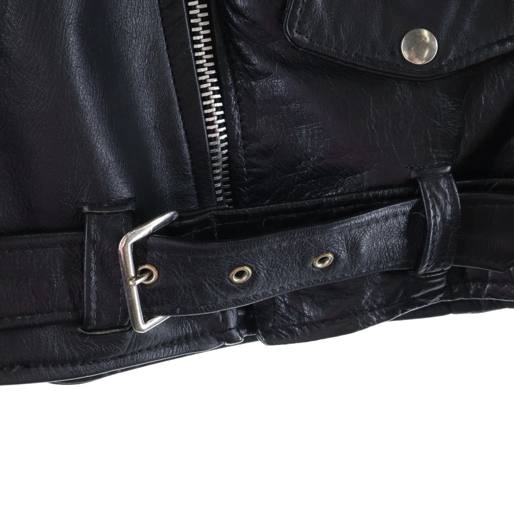 VINTAGE(ヴィンテージ) Lesco Leather レスコレザー SERVALジッパー レザー ダブルライダースジャケット ブラック