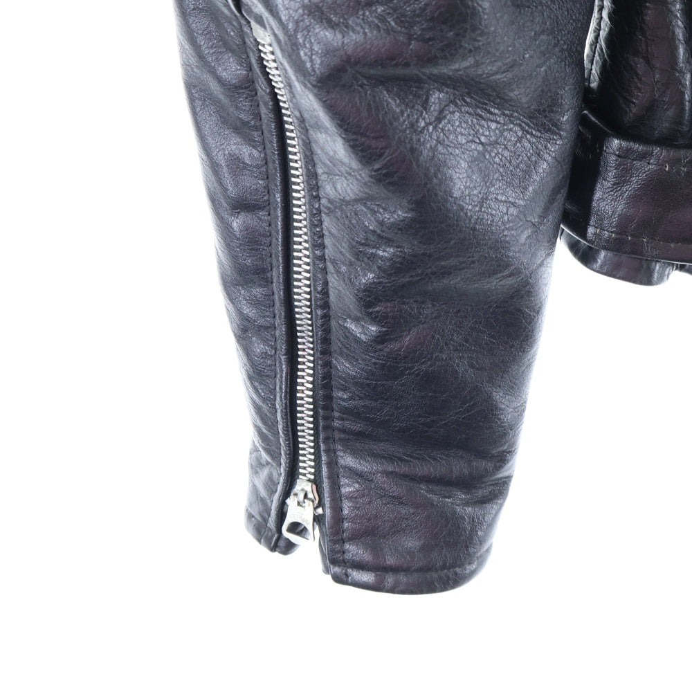 VINTAGE(ヴィンテージ) Lesco Leather レスコレザー SERVALジッパー レザー ダブルライダースジャケット ブラック