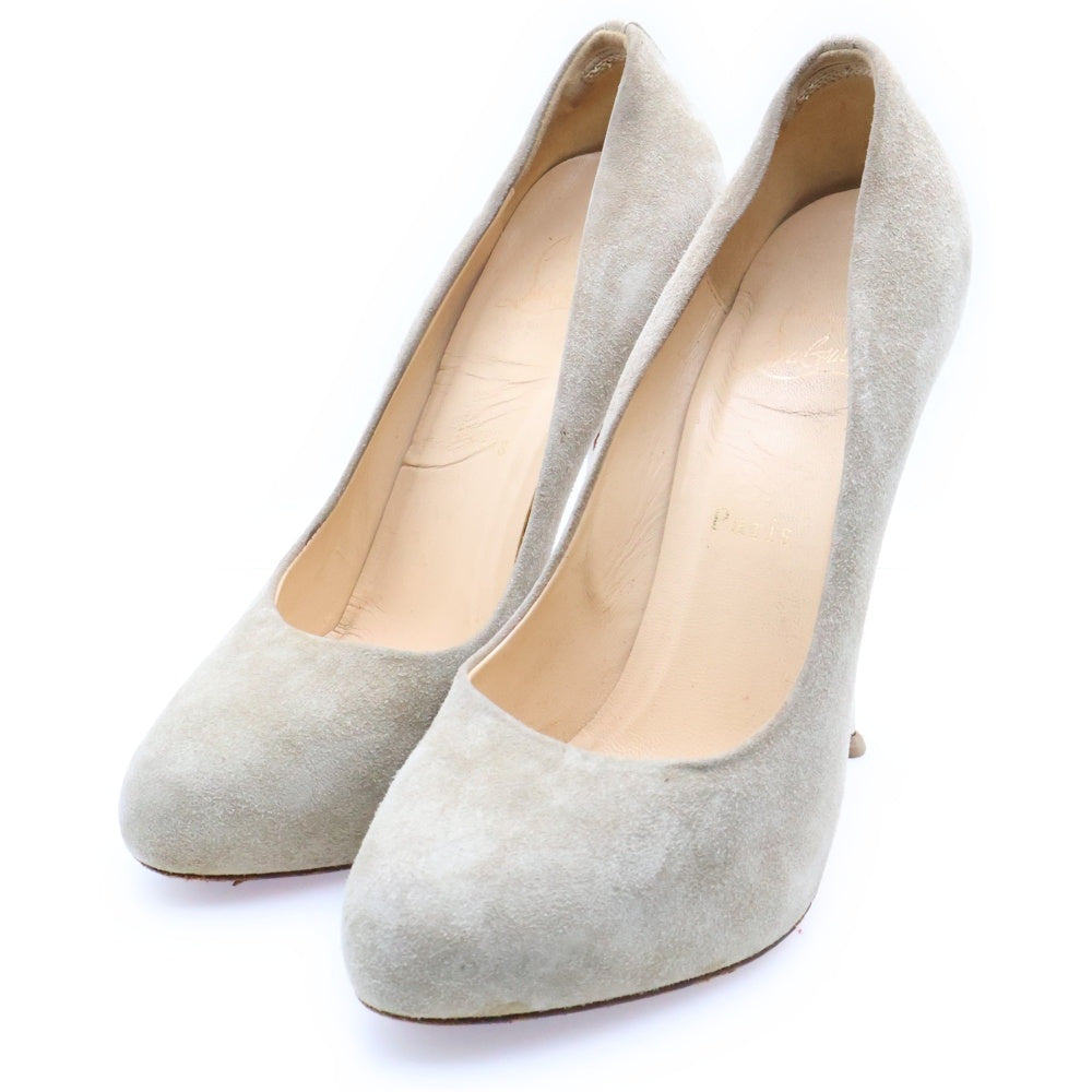 CHRISTIAN LOUBOUTIN(クリスチャンルブタン) イタリア製 スエード ハイヒールパンプス ベージュ レディース