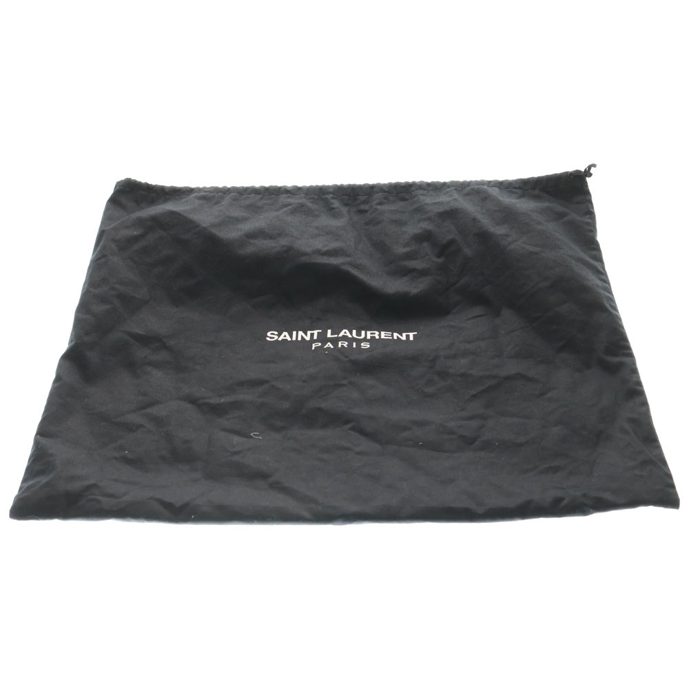 SAINT LAURENT PARIS(サンローランパリ) イタリア製 チェック柄 レザーパーツ バックパック リュックサック レッド/ブラック 326865