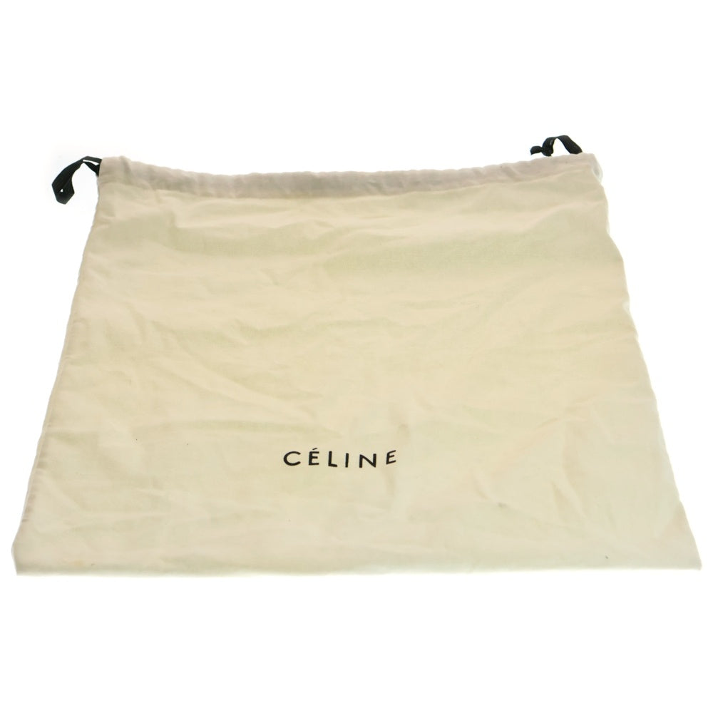 CELINE(セリーヌ) ラゲージ マイクロショッパー レザーキャンバス ハンドバッグ ブラック/オレンジ 167792