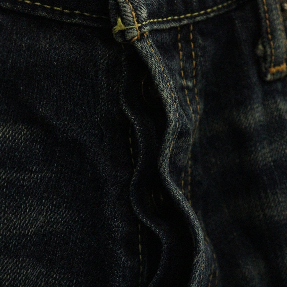 Abercrombie&Fitch(アバクロンビーアンドフィッチ) DENIM PANTS コットン ボタンフライ デニムパンツ インディゴ