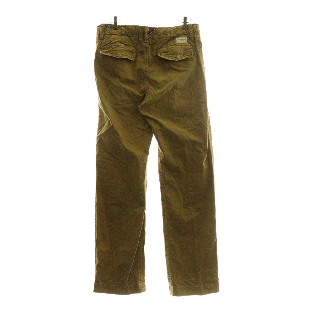 Abercrombie&Fitch(アバクロンビーアンドフィッチ) CHINO PANTS コットン ボタンフライ チノ パンツ ブラウン