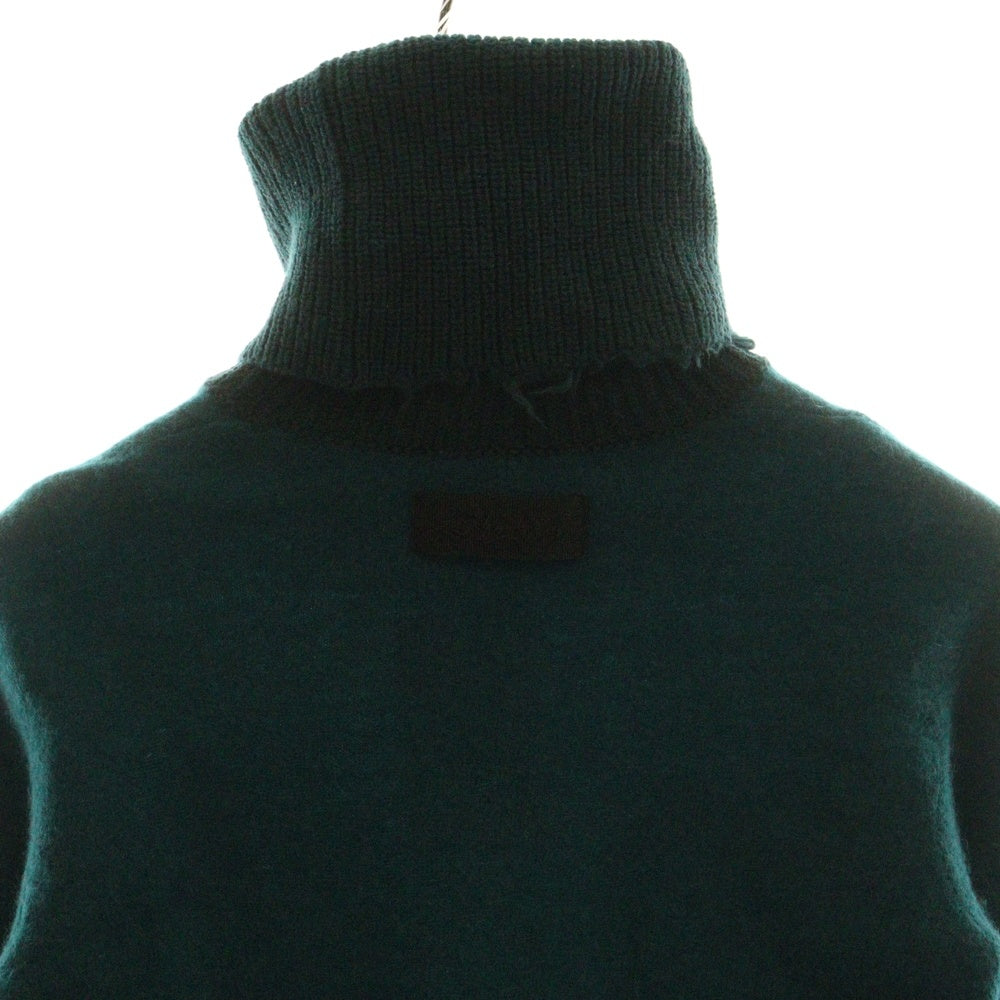 DIESEL(ディーゼル) ライトニングロゴ カットオフ タートルネック ニット セーター レディース グリーン