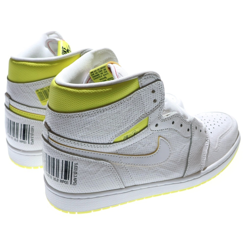 NIKE(ナイキ) AIR JORDAN 1 RETRO HIGH OG FIRST CLASS FLIGHT エアジョーダン1 レトロ ファーストクラス ハイカットスニーカー ホワイト/イエロー US10.5/28.5cm 555088-170