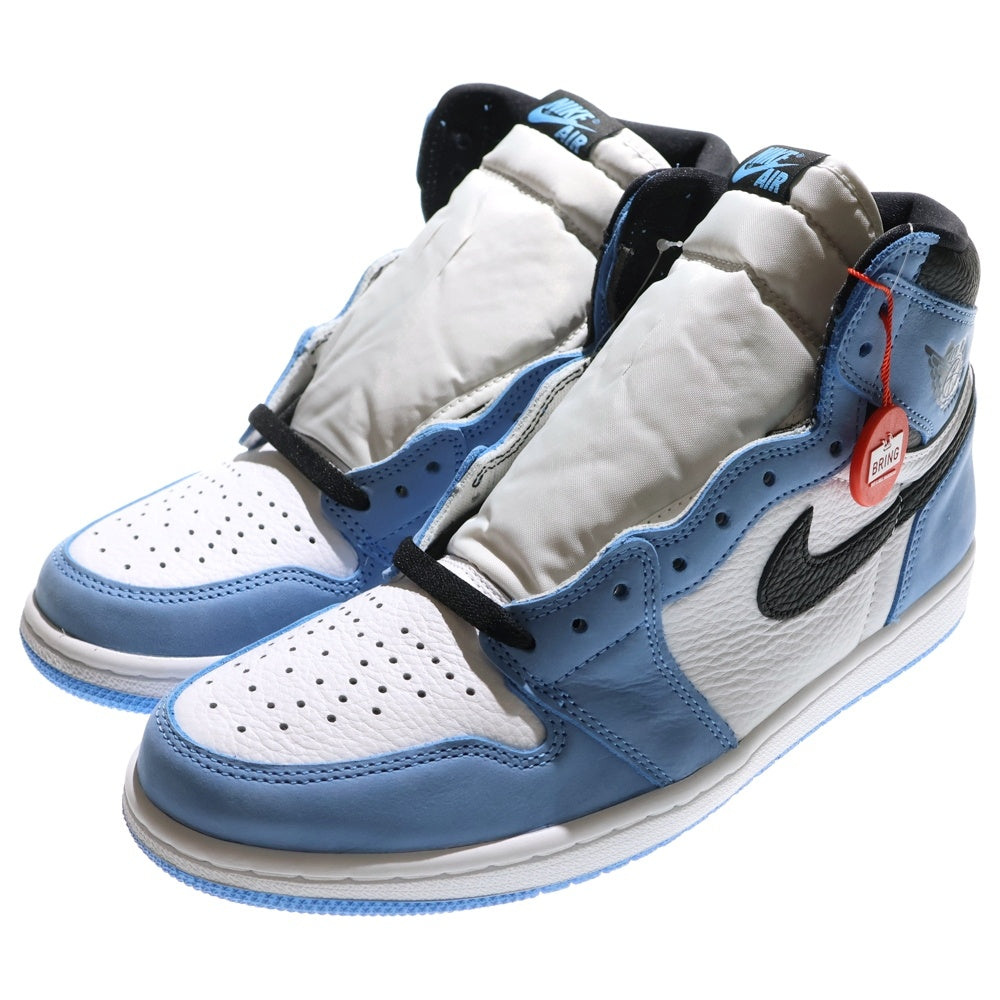 NIKE(ナイキ) AIR JORDAN1 RETRO HIGH OG OBSIDIAN UNIVERSITY BLUE エアジョーダン1 レトロ オブシディアン ハイカットスニーカー ブルー/ホワイト US10.5/28.5cm 555088-140