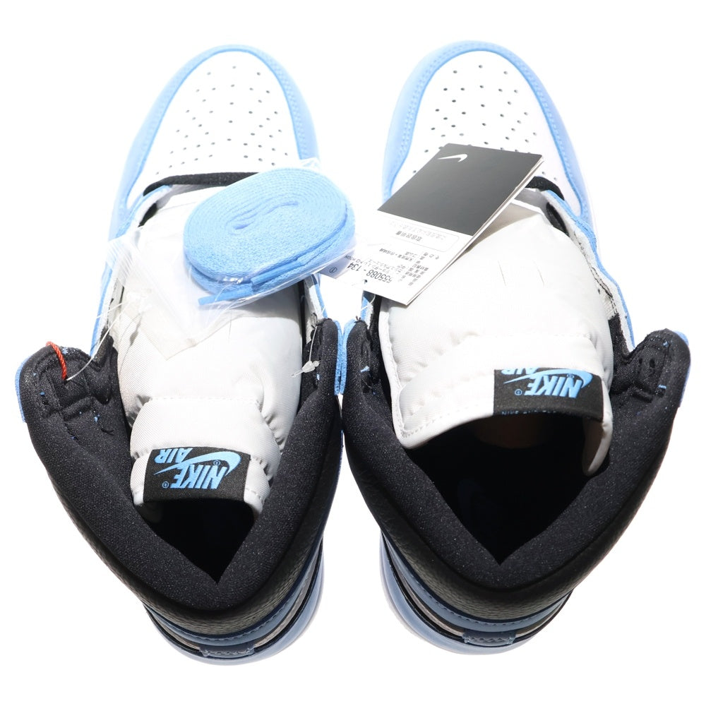 NIKE(ナイキ) AIR JORDAN1 RETRO HIGH OG OBSIDIAN UNIVERSITY BLUE エアジョーダン1 レトロ オブシディアン ハイカットスニーカー ブルー/ホワイト US10.5/28.5cm 555088-140