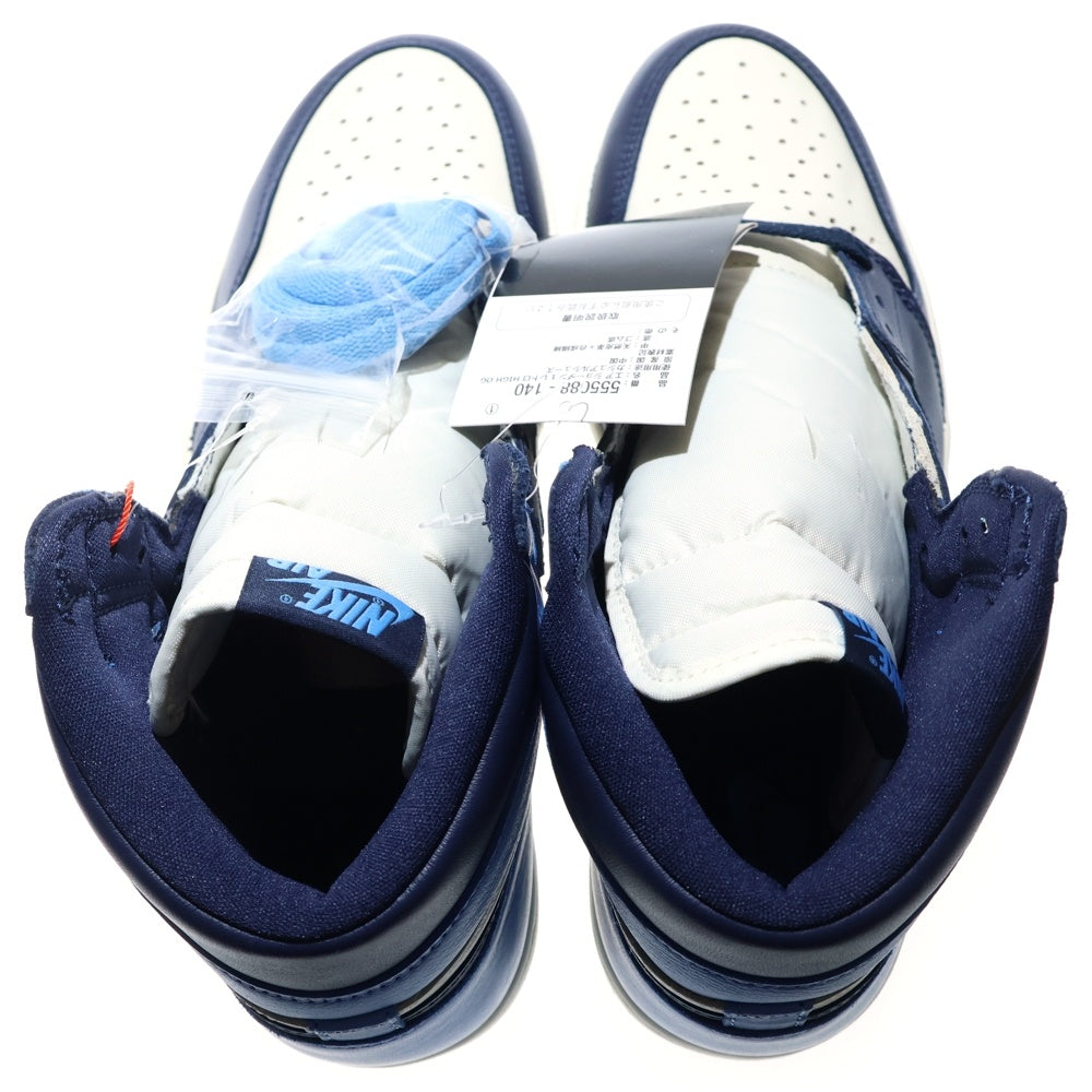 NIKE(ナイキ) AIR JORDAN 1 RETRO HIGH OG UNIVERCITY BLUE エアジョーダン1 ユニバーシティーブルー ハイカットスニーカー ブルー/ホワイト US10.5/28.5cm 555088-134