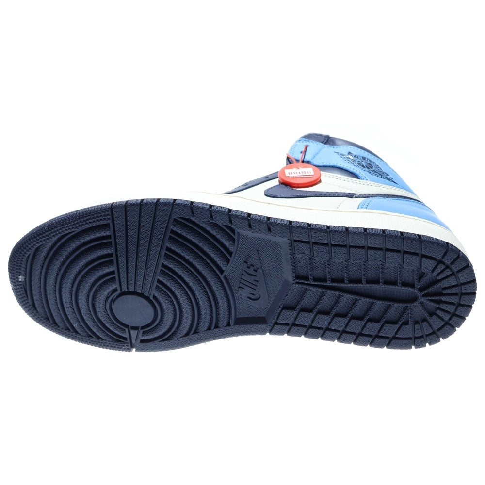 NIKE(ナイキ) AIR JORDAN 1 RETRO HIGH OG UNIVERCITY BLUE エアジョーダン1 ユニバーシティーブルー ハイカットスニーカー ブルー/ホワイト US10.5/28.5cm 555088-134