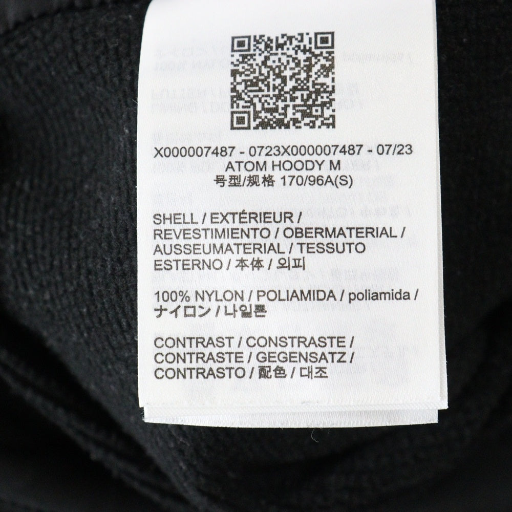 ARC'TERYX(アークテリクス) ATOM HOODY アトム フーディー ジップアップ中綿ジャケット ブラック X00000748702