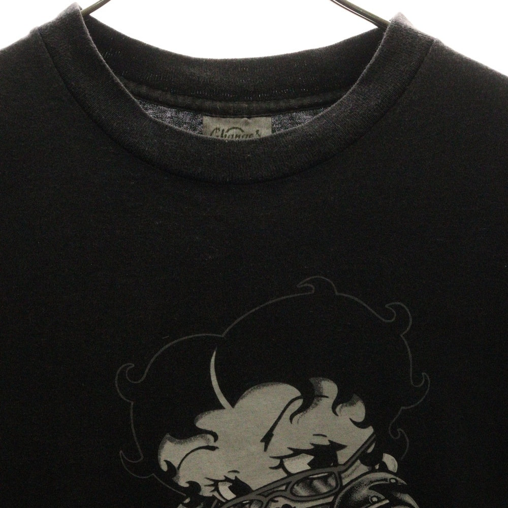 VINTAGE(ヴィンテージ) 90S VINTAGE BETTY BOOP MOTORCYCLE CLUB TEE ヴィンテージ ベティーブープ モーターサイクルクラブ 両面プリントTシャツ 半袖クルーネックカットソー ブラック