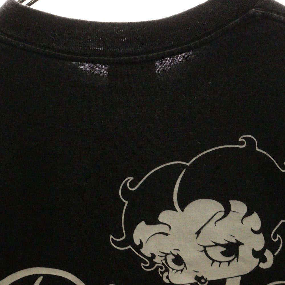 VINTAGE(ヴィンテージ) 90S VINTAGE BETTY BOOP MOTORCYCLE CLUB TEE ヴィンテージ ベティーブープ モーターサイクルクラブ 両面プリントTシャツ 半袖クルーネックカットソー ブラック