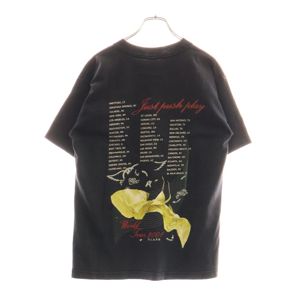 VINTAGE(ヴィンテージ) 00S VINTAGE AERO SMITH 2001 JUST PUSH PLAY TOUR TEE ヴィンテージ エアロスミス ジャストプッシュプレイツアー 空山基 両面プリントTシャツ 半袖クルーネック