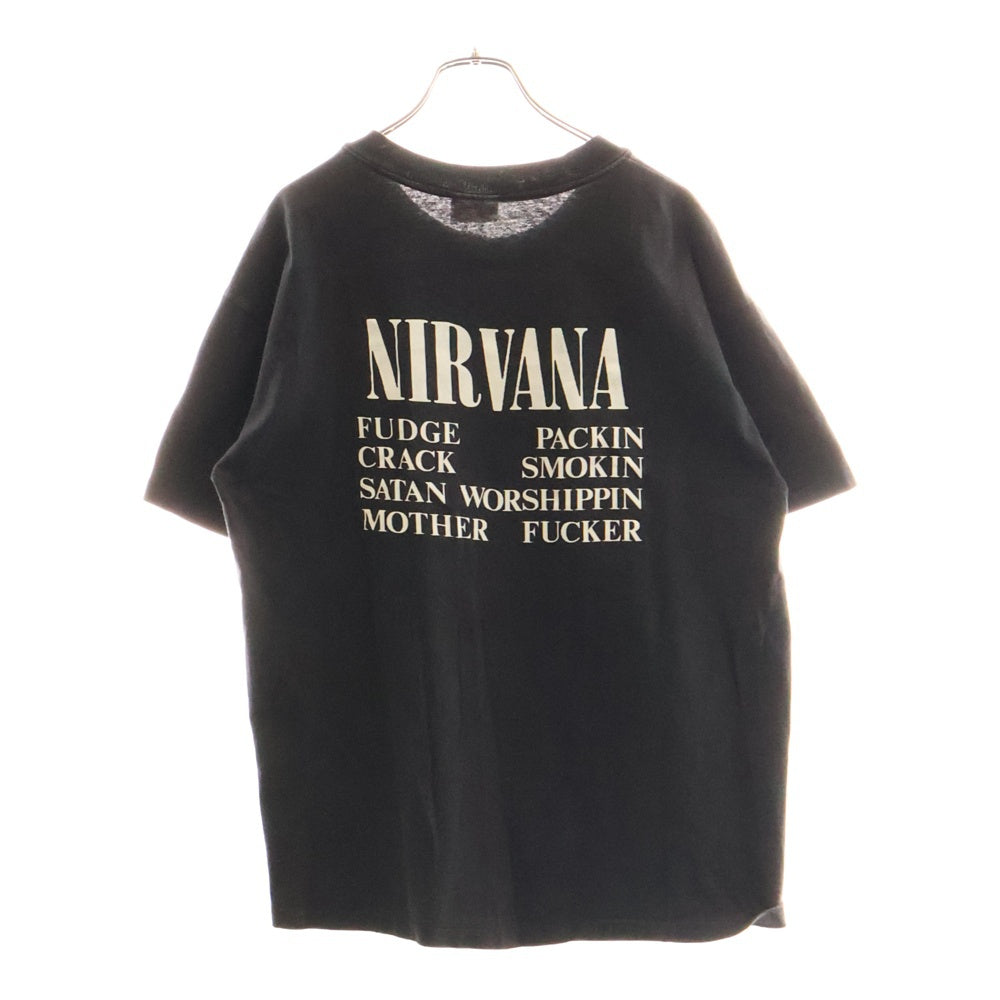VINTAGE(ヴィンテージ) 00S VINTAGE NIRVANA 2003 VESTIBULE TEE ニルヴァーナ ヴェステュバル 両面プリントTシャツ 半袖クルーネックカットソー ブラック