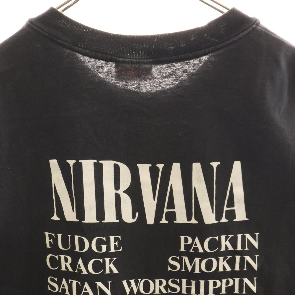 VINTAGE(ヴィンテージ) 00S VINTAGE NIRVANA 2003 VESTIBULE TEE ニルヴァーナ ヴェステュバル 両面プリントTシャツ 半袖クルーネックカットソー ブラック