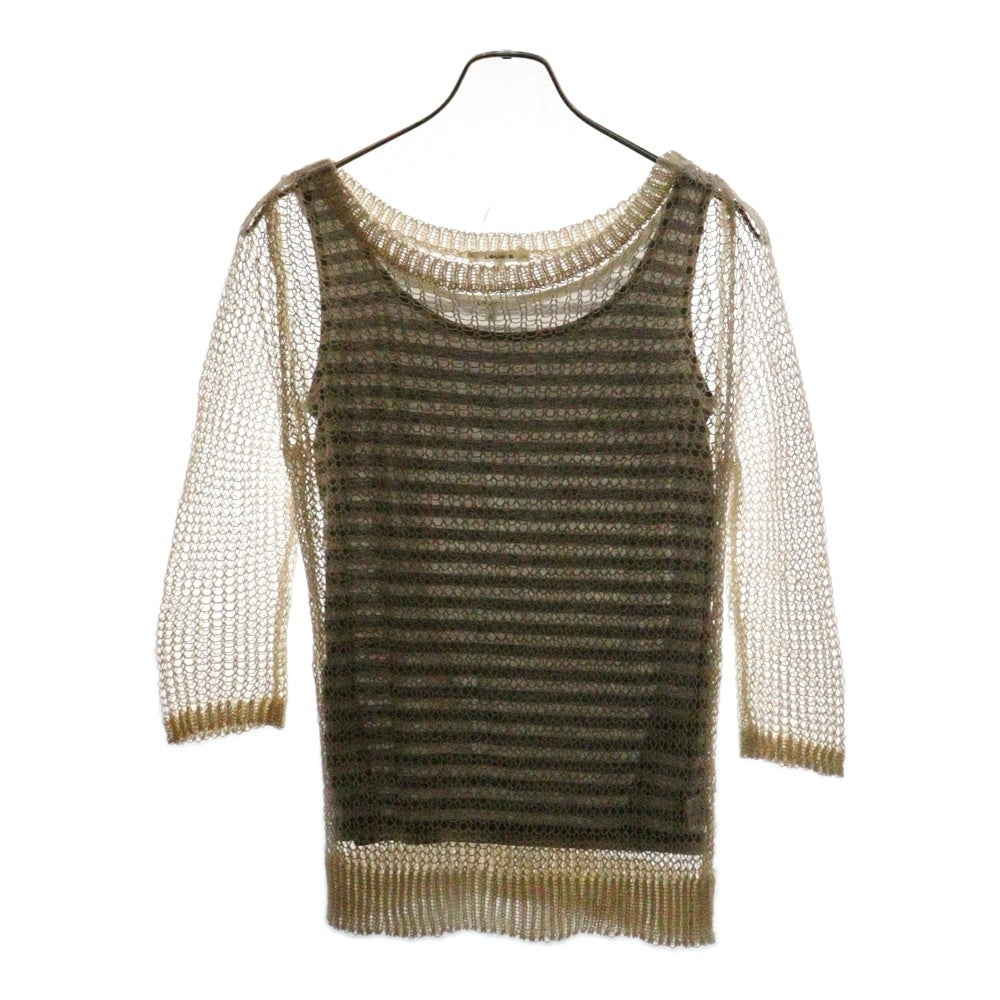 NO BRAND(ノーブランド) LOUNIE (ルーニィ) レースアップ レイヤードクルーネック長袖Tシャツ カットソー レディース ホワイト