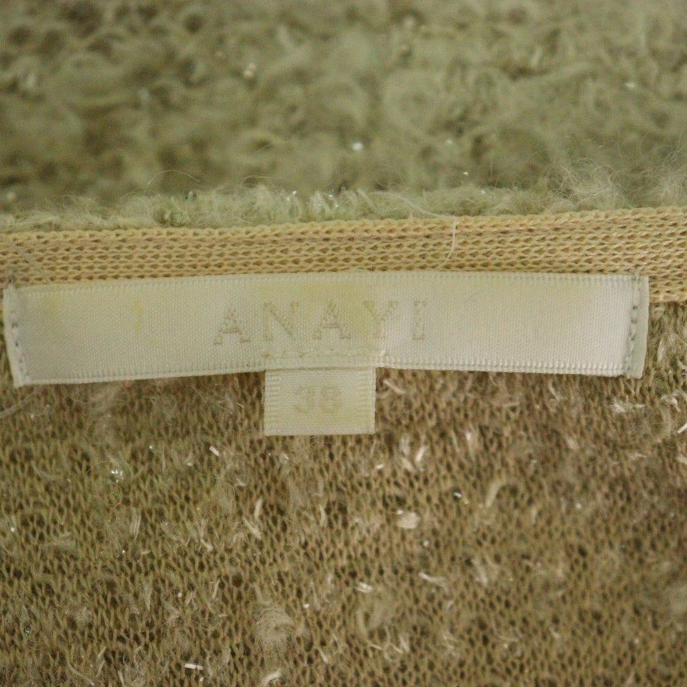 ANAYI(アナイ) ウール混 クルーネック長袖Tシャツ カットソー レディース ベージュ 15227-35-11-380