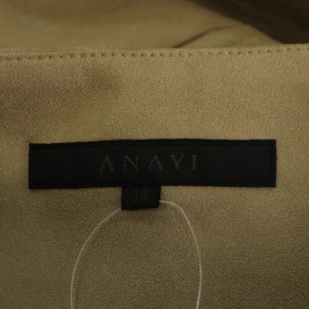 ANAYI(アナイ) スウェード サイドジップスカート レディース ベージュ 11224-20-11-380