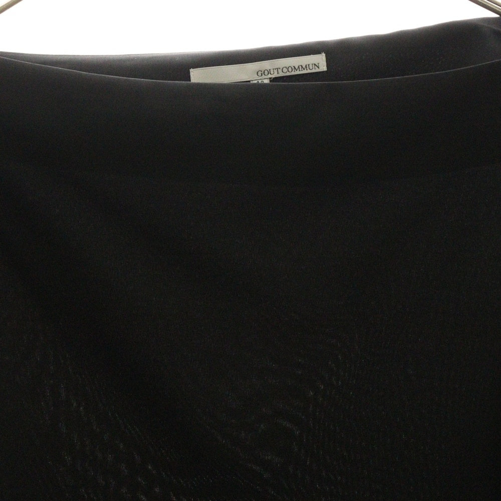 NO BRAND(ノーブランド) GOUT COMMUN (グーコミューン) ラウンドネック長袖Tシャツ カットソー レディース ブラック 1026600015