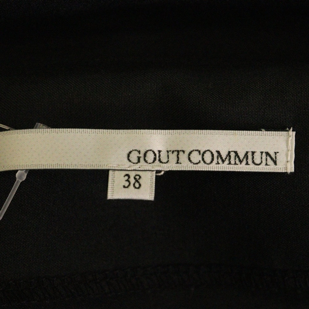 NO BRAND(ノーブランド) GOUT COMMUN (グーコミューン) ラウンドネック長袖Tシャツ カットソー レディース ブラック 1026600015