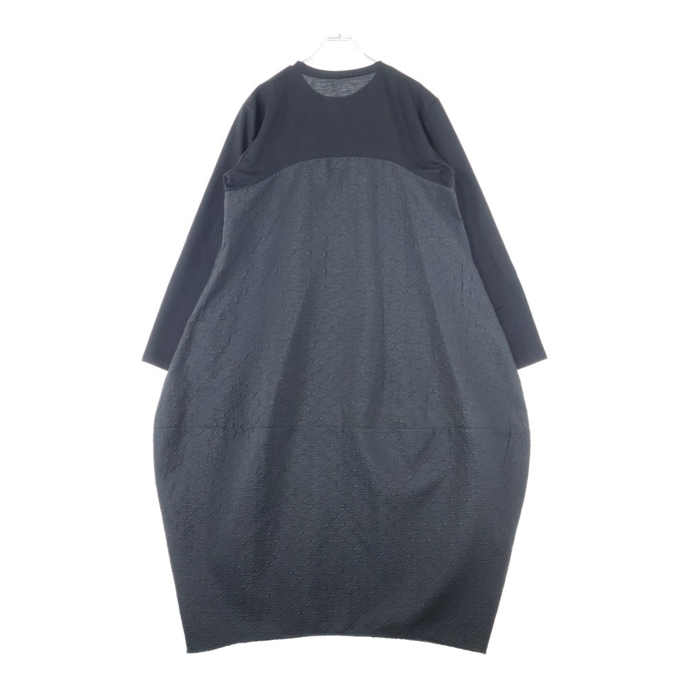 NO BRAND(ノーブランド) AMESUN (アメサン) ポリコットン 長袖ワンピース ドレス レディース ブラック