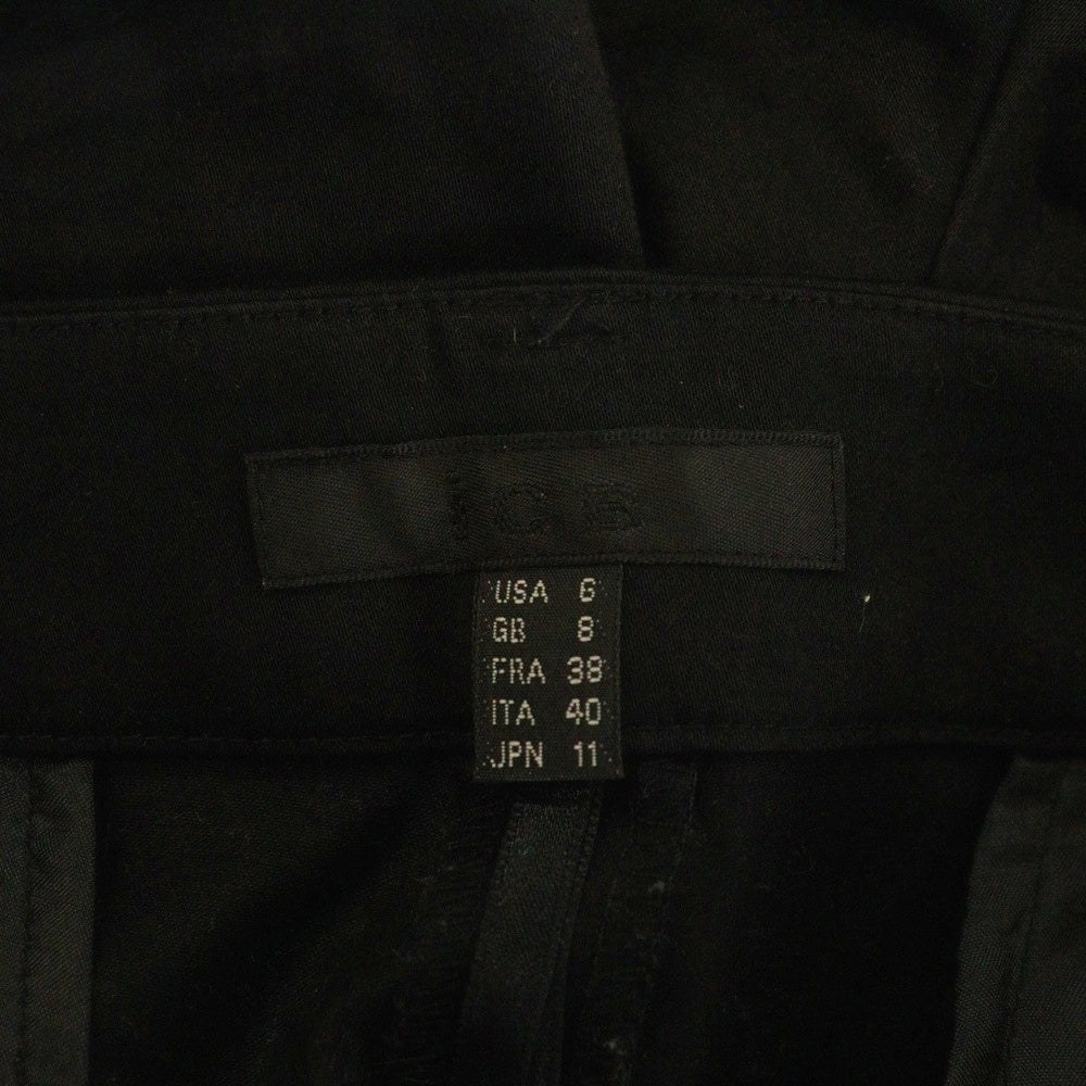 NO BRAND(ノーブランド) ICB (アイシービー) ポリコットン テーパードパンツ レディース ブラック