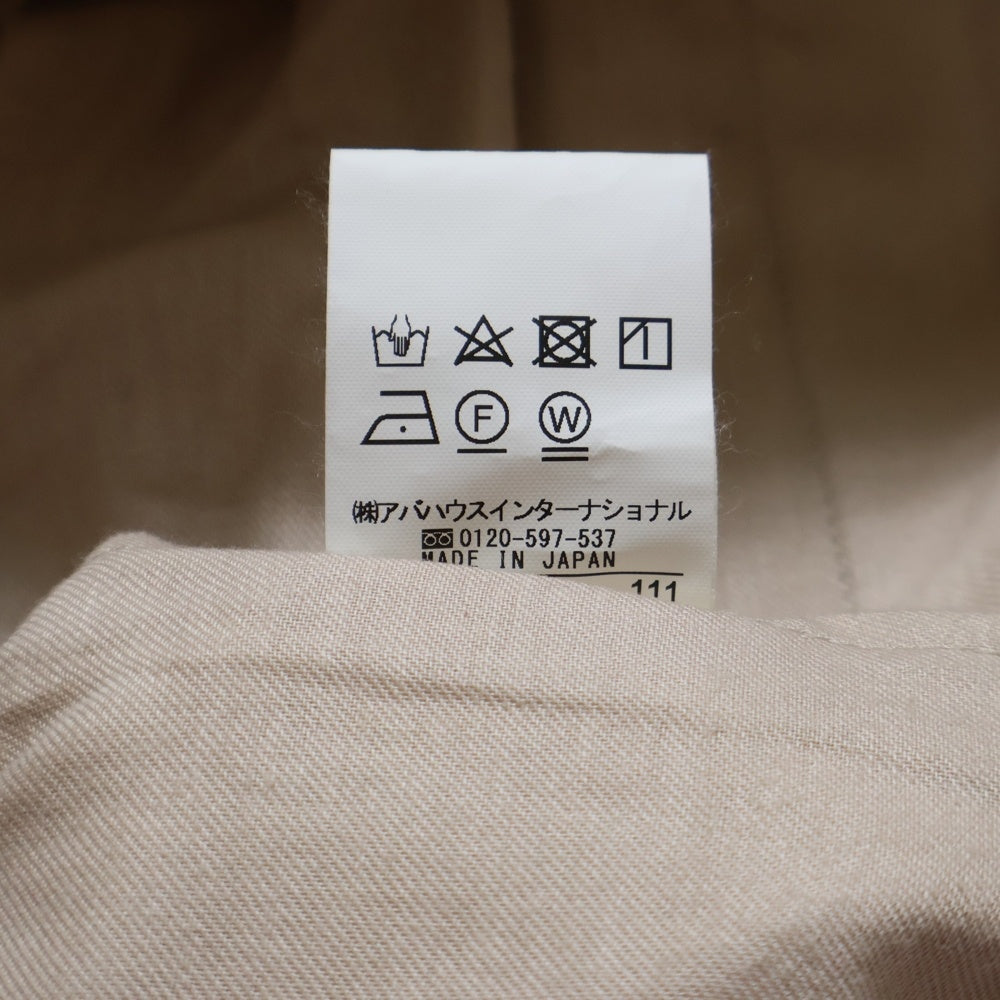 NO BRAND(ノーブランド) QUALITE(カリテ) ポリコットン テーパードパンツ レディース ホワイト 3238-00-50011