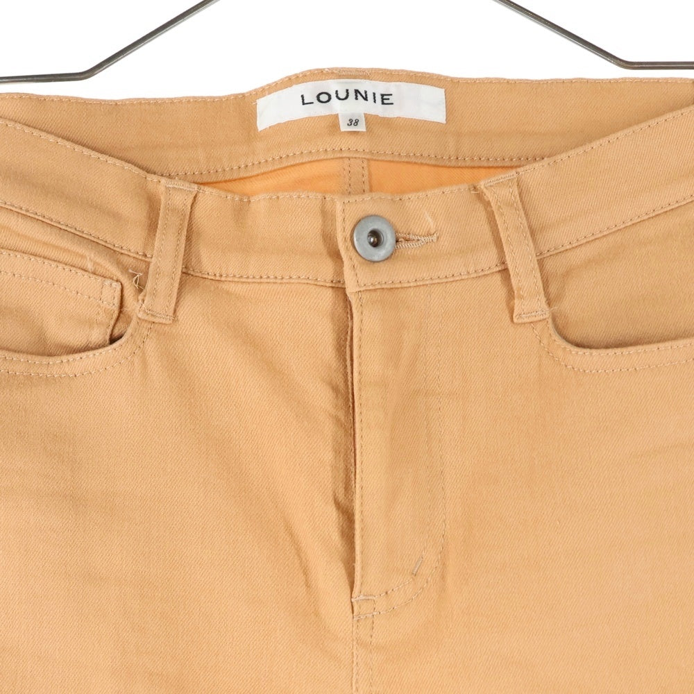 LOUNIE(ルーニィ) コットン テーパードスキニーパンツ レディース オレンジ