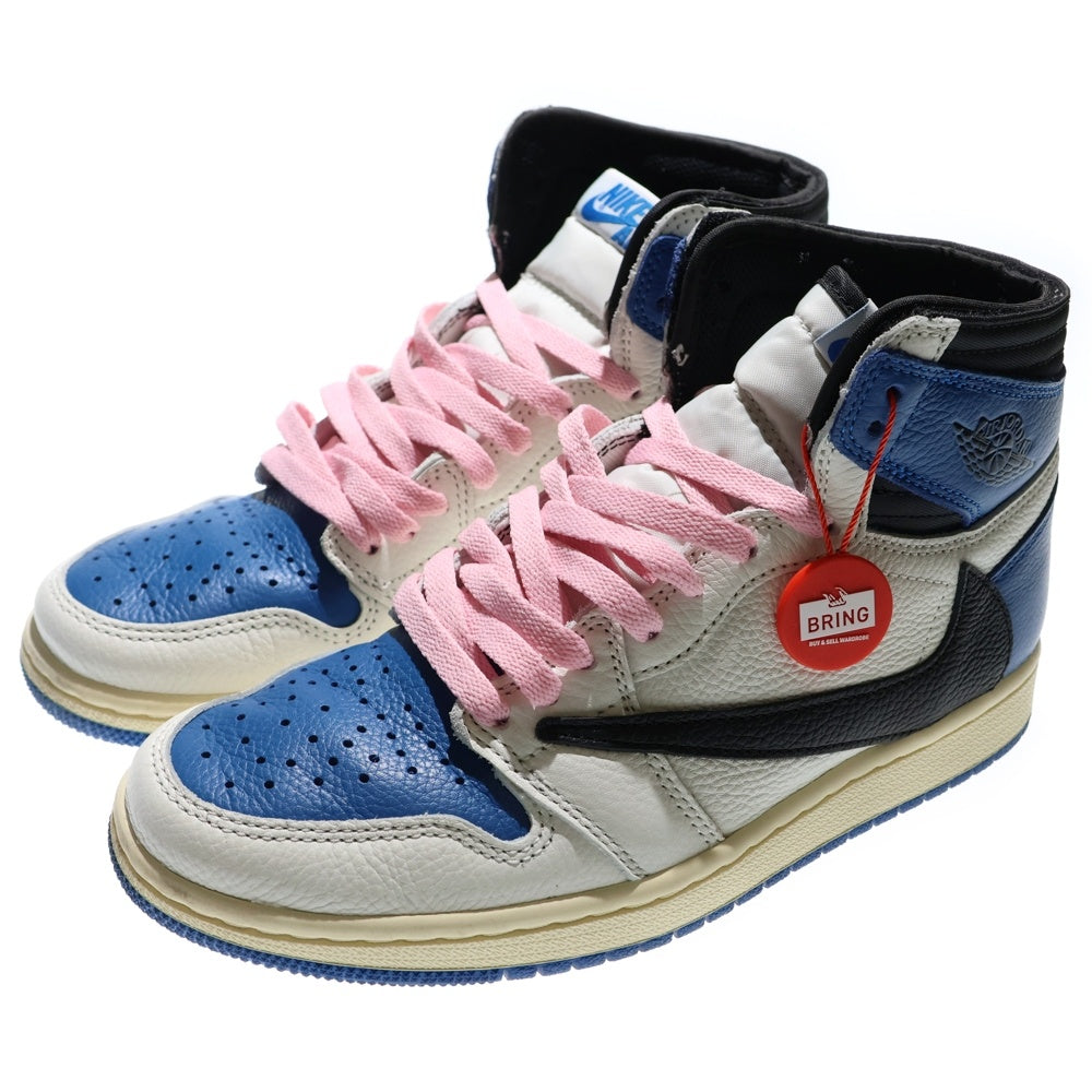 NIKE(ナイキ) ×TRAVIS SCOTT FRAGMENT DESIGN AIR JORDAN 1 HIGH OG SP トラヴィス スコット フラグメント エアジョーダン1 ハイカットスニーカー レディース DH3227-105
