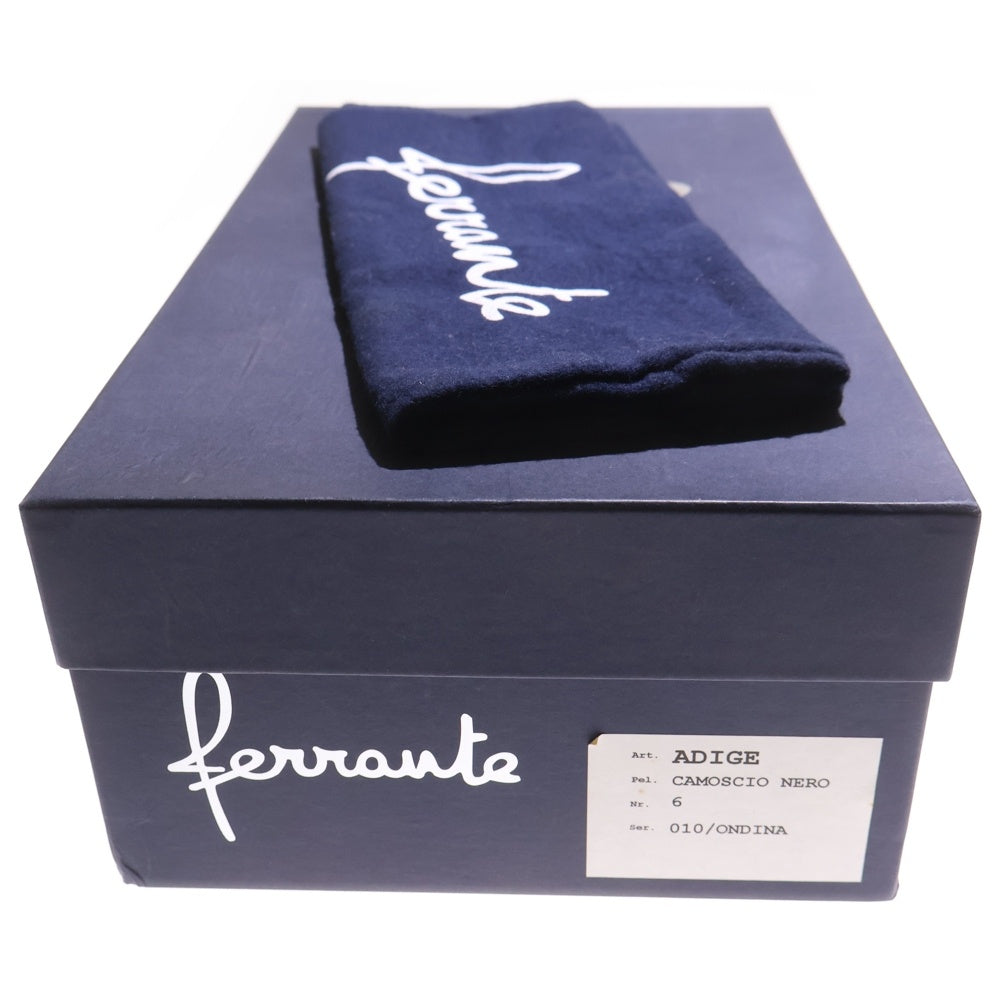 Ferrante(フェランテ) ホースビッド スエード ローファー ブラック