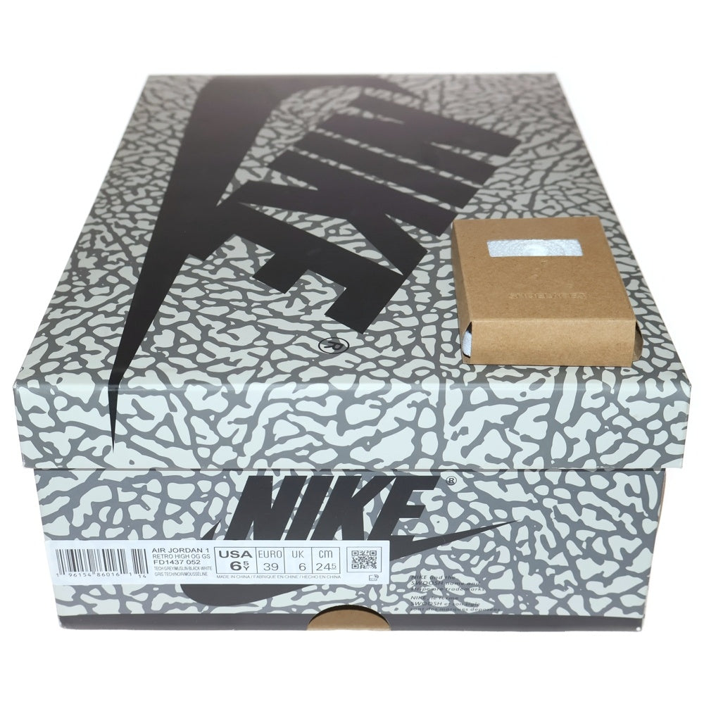 NIKE(ナイキ) AIR JORDAN 1 HIGH OG WHITE CEMENT エア ジョーダン 1 オージー ホワイト セメント ハイカットスニーカー レディース ホワイト/グレー US6.5/24.5cm FD1437-052