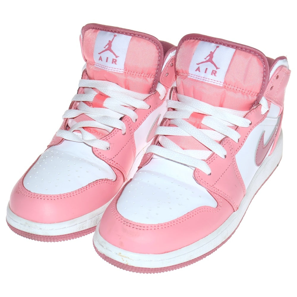 NIKE(ナイキ) AIR JORDAN 1 MID エア ジョーダン 1 ミッドカットスニーカー レディース ピンク/ホワイト US6.5/24.5cm DQ8423-616