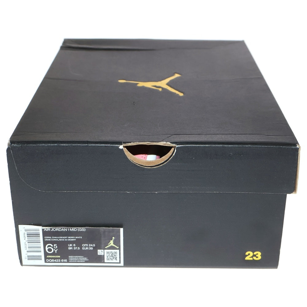 NIKE(ナイキ) AIR JORDAN 1 MID エア ジョーダン 1 ミッドカットスニーカー レディース ピンク/ホワイト US6.5/24.5cm DQ8423-616