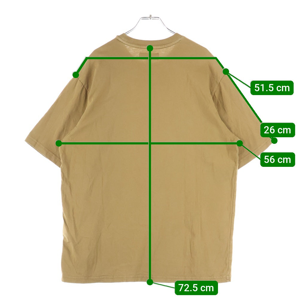 SUPREME(シュプリーム) 25SS Warm Up Washed S/S Top ロゴエンブロイダリー ウォームアップ ウォッシュド クルーネック 半袖Tシャツ カットソー ブラウン
