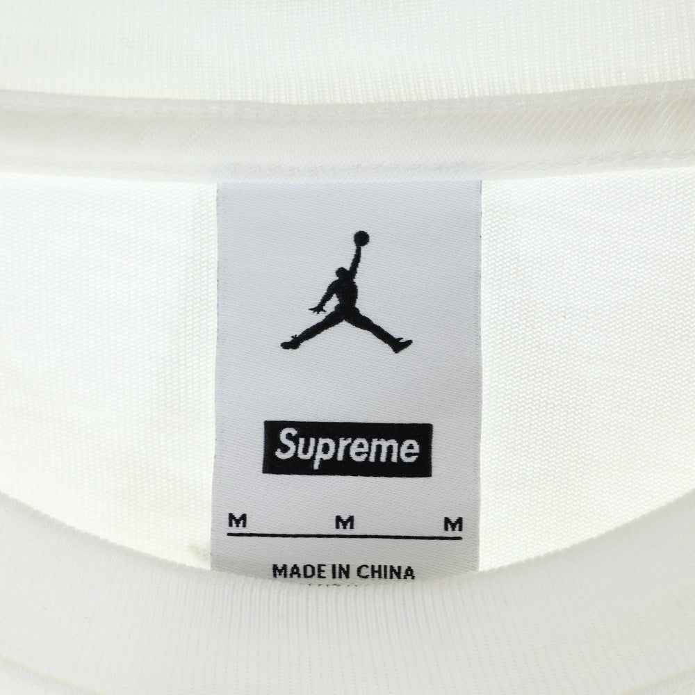 SUPREME(シュプリーム) 24AW ×JORDAN Biggie S/S Top ジョーダン ビギー プリント クルーネック 半袖Tシャツ カットソー ホワイト HJ8385-100