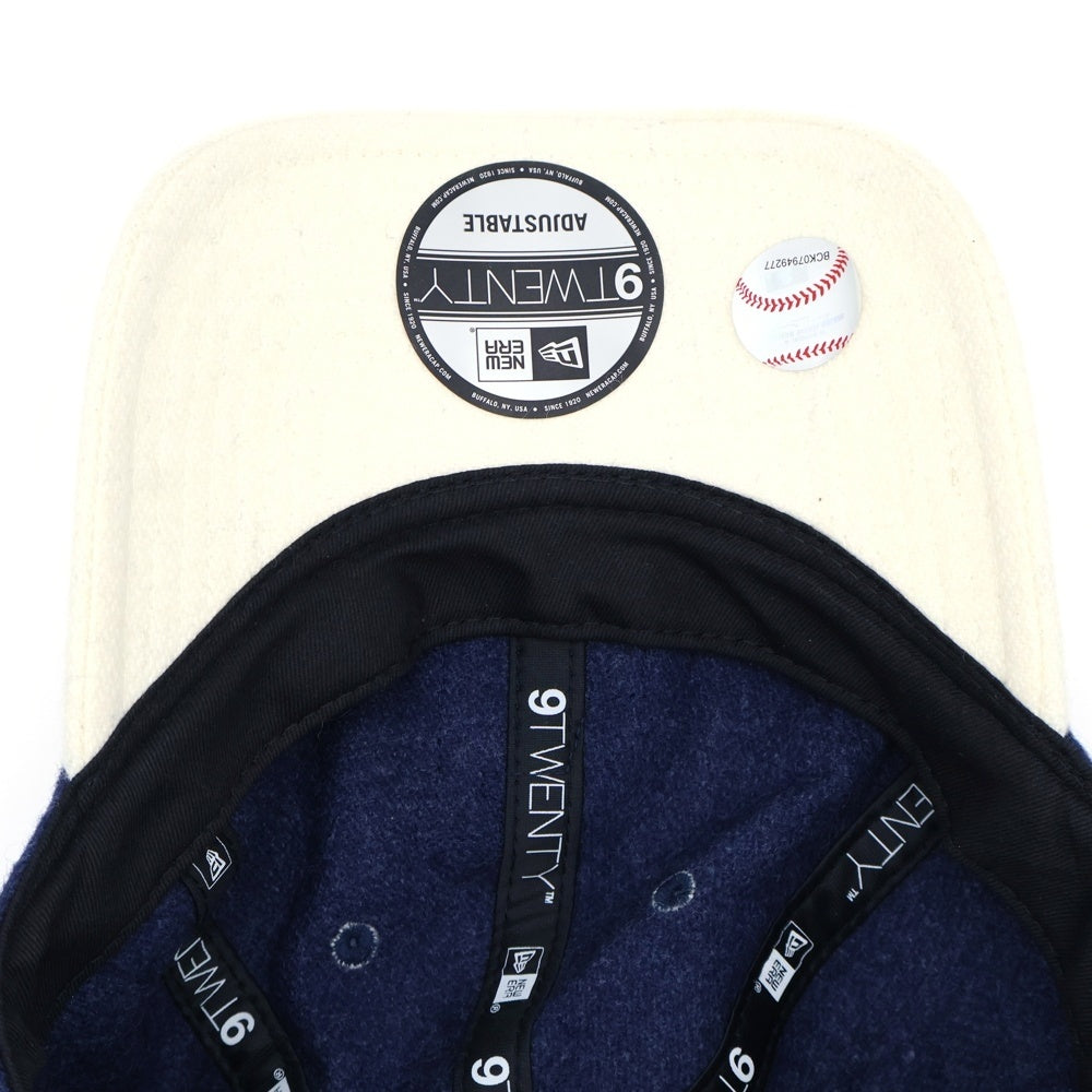 NEW ERA(ニューエラ) 9TWENTY MELTON CAP 9トゥエンティ メルトン ベースボールキャップ ホワイト/ネイビー
