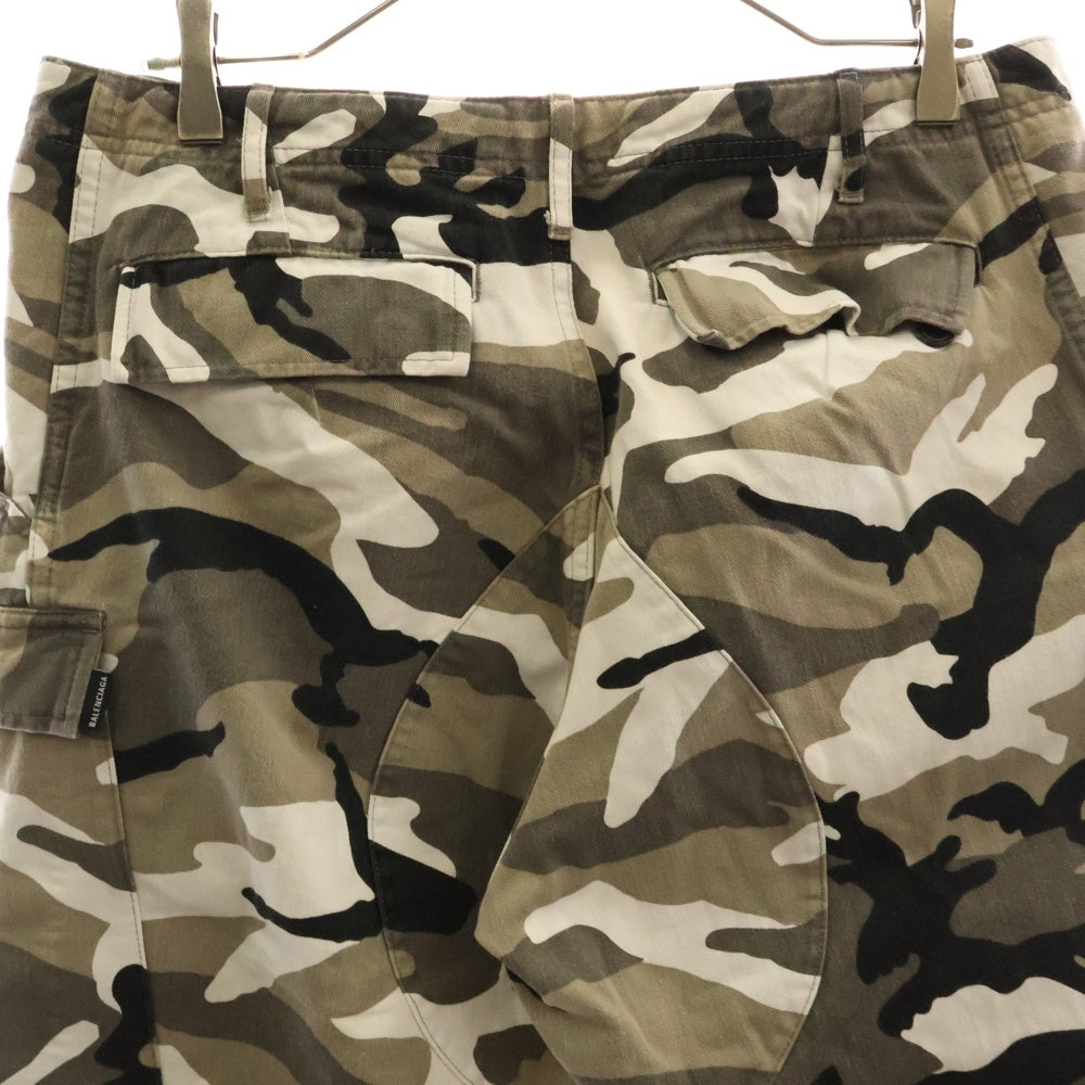 BALENCIAGA(バレンシアガ) 19SS Army Camo Pants カモフラージュ マルチポケット アーミーカーゴパンツ グレー 557301 TBP34