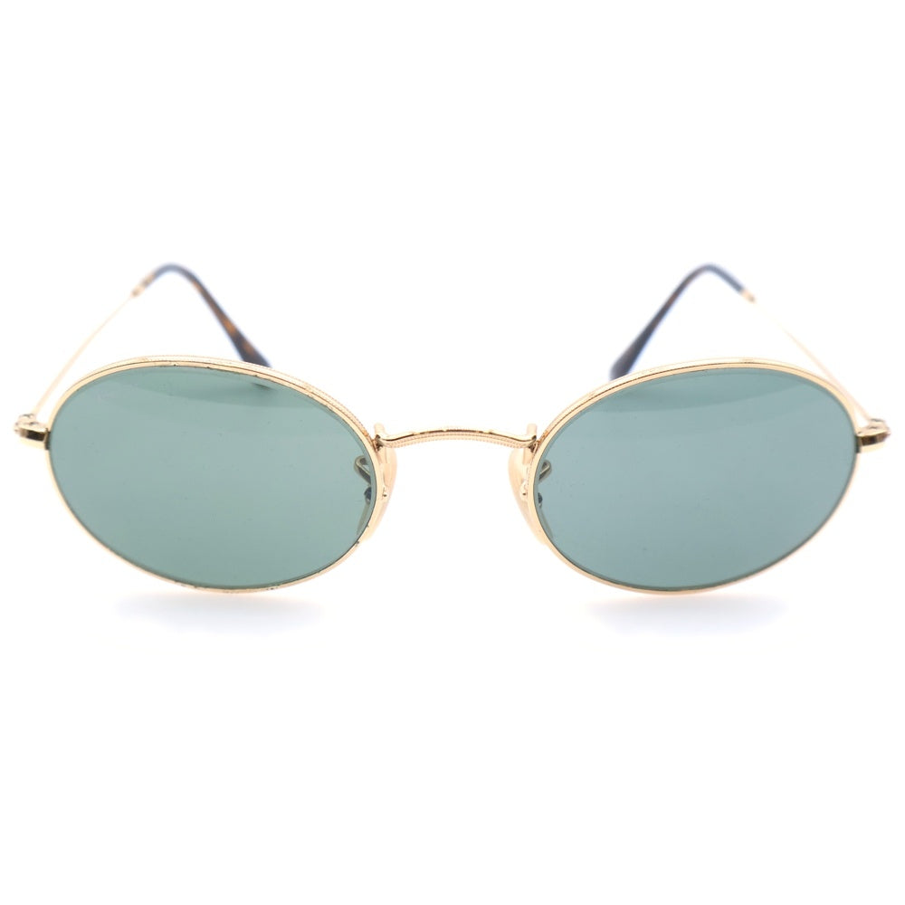 Ray Ban(レイバン) OVAL FLAT LENSES オーバルフレーム フラット ブラックレンズ サングラス メガネ ゴールド RB3547-N