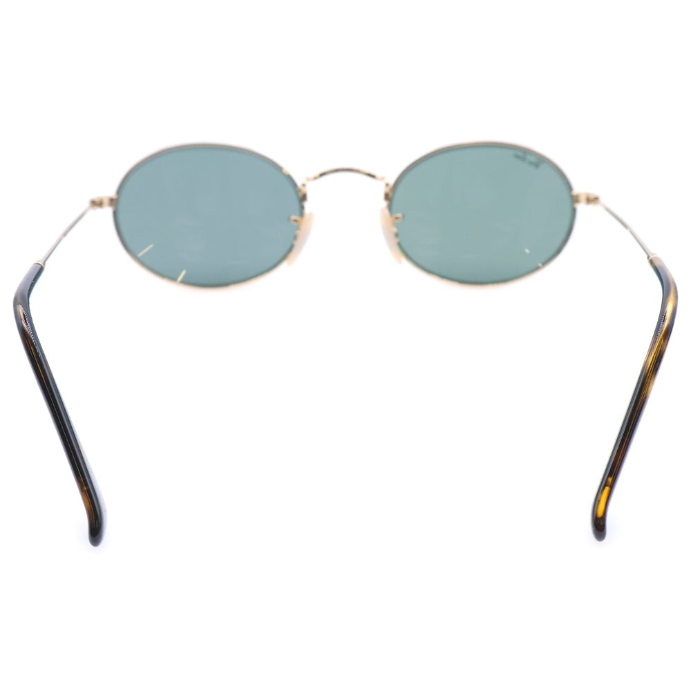 Ray Ban(レイバン) OVAL FLAT LENSES オーバルフレーム フラット ブラックレンズ サングラス メガネ ゴールド RB3547-N